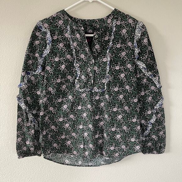 J. Crew x Liberty Franklyn Floral Ruffle Sleeve Blouse (XS) - Picture 2 of 7
